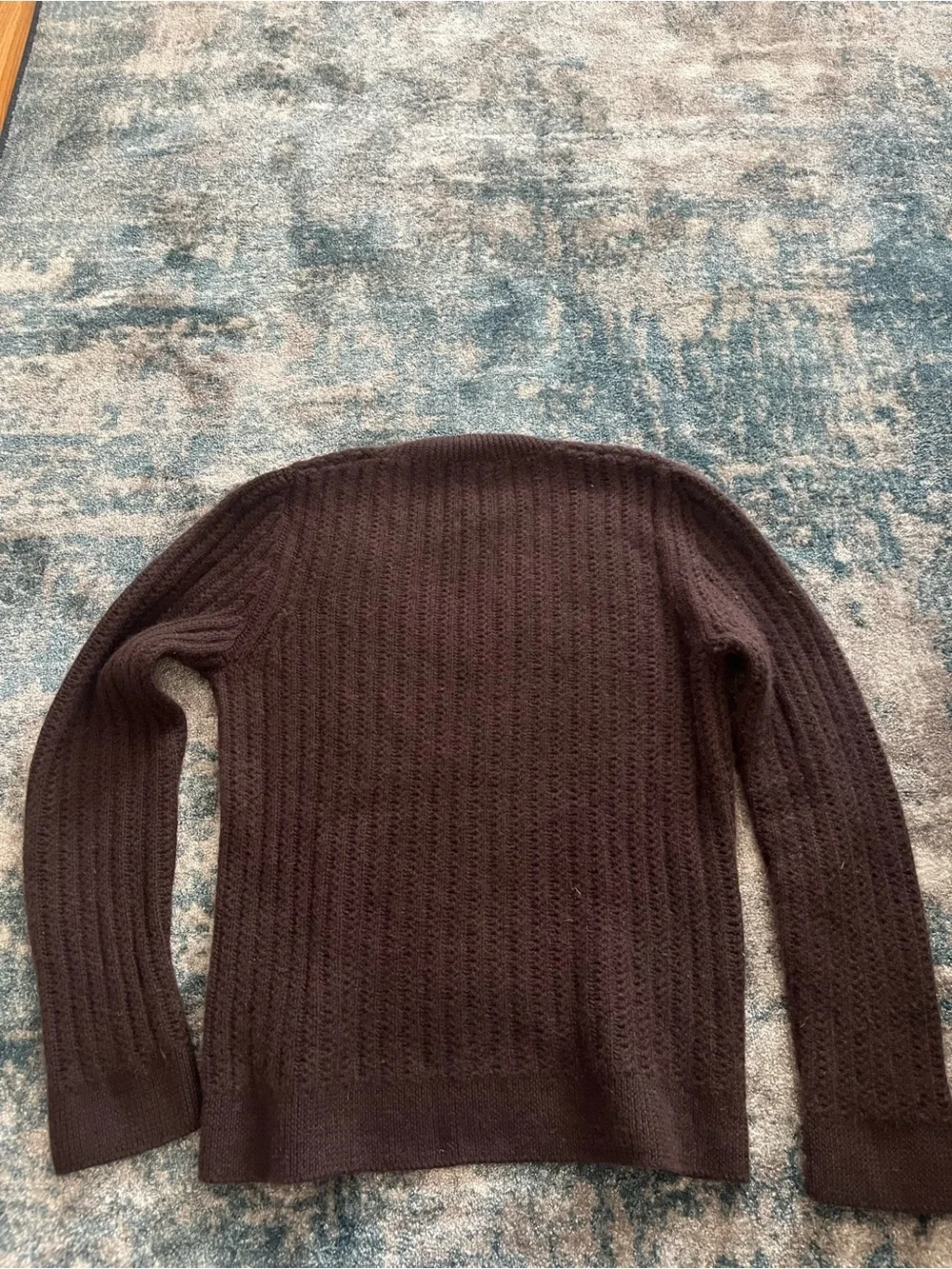 Gucci Men's V-Neck Cashmere Mohair Sweater in Chocolate Brown